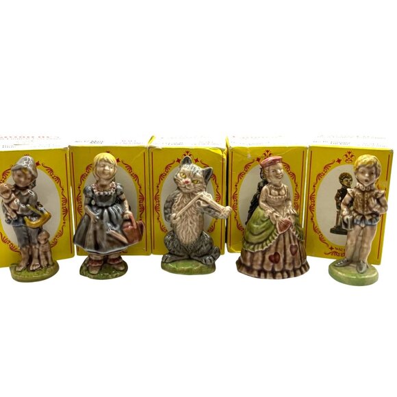 5 Wade Porcelain Figurines Nursery Favourites Complete Set 3 from 1974 Boxes - Picture 1 of 8